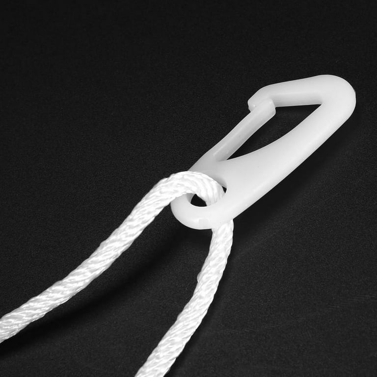 Flagpole Rope Clips String Flag Pole Hooks Kit 1/4 Inch 50 Ft Nylon  Replacement Thick Wire Hang Flag Flagpoles Line 