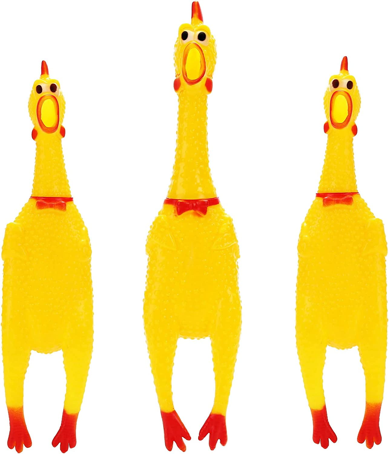 Screaming Chicken Dog Toys, 3 packs of 30cm /11.8 inch and 1 pack of