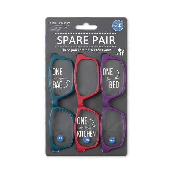 If USA  Spare Pair Brights Reading Glasses - Plus 2.0