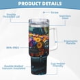 thumbnail image 5 of Sikiie Flower Covered Vintage Car Insulated Stainless Water Bottle Lid Travel Mug Cup Insulated Tumblers Cup 40oz Ice Bully With Handle, 5 of 8