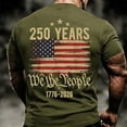 thumbnail image 2 of 250 Anniversary Short Sleeve T Shirt 250Th Anniversary Casual Comfortable Mens Tees Army Green L, 2 of 5