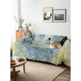 thumbnail image 3 of Spring Grey Green Couch Cover, Country Oil Painting Cabin Flowers Trees Oversized Sofa Cover Blanket for 3 Cushion Couch, Sectional Sofa Slipcover Protector for Living Room Bedroom 71''x150'', 3 of 9