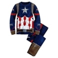 thumbnail image 1 of Disney Store Costume Deluxe Captain America Pyjama Taille Petite 6 6X Avengers, 1 of 2
