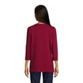 thumbnail image 2 of Lands' End Women's 3/4 Sleeve Supima Cotton Crewneck Tunic, 2 of 3