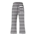 thumbnail image 3 of XuJwPNcy Capri Pants for Women Striped Print Drawstring Elastic Waist Capris Summer Casual Straight Leg Pant with Pockets, 3 of 4
