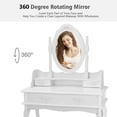thumbnail image 2 of 4 Drawers Vanity Dressing Desk Makeup Table and Stool Set Dresser with Mirror, 2 of 10