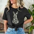 thumbnail image 2 of Inverlee Easter Shirts for Women Funny Bunny Eggs Print Tees Soft Short Sleeve T Shirts Blouses Workout Crewneck Dressy Casual Tops, 2 of 6