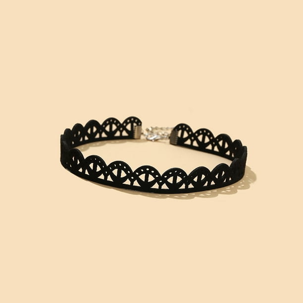 Nvzi Collar vintage, joyería de moda, collar de cadena tipo suéter, joyería hecha a mano (negro)