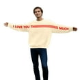 thumbnail image 6 of FUZHIQ I Love You This Much Couple Matching Pullover Sweatshirts Hug Fit Unisex Oversized Casual Crewneck Sweatshirt Cozy Hug-Worthy Tops for Couples, 6 of 7