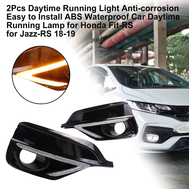 Gwong Autos 2pcs Daytime Day Transport Light Anticorrosión Fácil de instalar ABS ABS impermeable Coche Día DIATOR LÁMPARA PARA HONDA FIT-RS PARA JAZZ-RS 18-19 Gwong 24015648