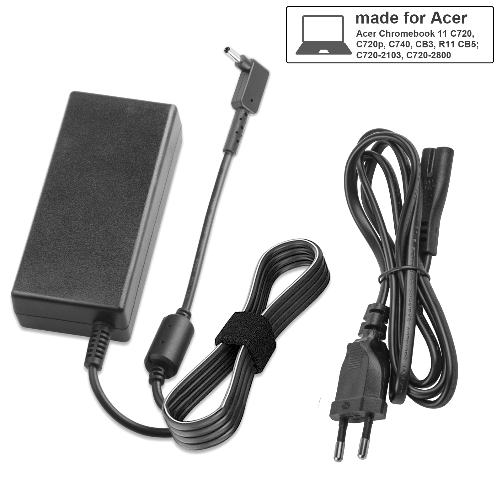 65W Laptop Charger for Acer Aspire 1 3 5 A515-44 A515-45 A515-46 A515-54 A515-54G A515-55 A515-56 A514-54 N15Q8 N15Q9 N16P1 N20C5;Chromebook C738T C720 C740; Spin 1 3 5; Swift 3 Power Cord