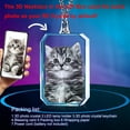 thumbnail image 5 of 3D Crystal Photo and Necklace Square Shape Innovation Crystal Picture Personalized Gifts with Your Photo Customized Couples Pet Gifts with Colorful Light Base (Large Premuim-B), 5 of 8