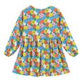 thumbnail image 4 of Mercatoo Toddler Girls Long Sleeve Dress Floral Smocked Midi Dress Formal P𝐚rty Princess Spring Dresses for Girls Easter Outfit, 4 of 4