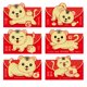 thumbnail image 1 of 2943 6 unidades/paquete mixto sobre rojo de dibujos animados del año del tigre 2022 ANGGREK Otros, 1 of 8