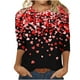 thumbnail image 2 of Fiudx Ropa de Mujer Blusa Holgada con Estampado de Pascua y Cuello Redondo Retro de Manga Tres Cuartos a La Moda para Mujer, 2 of 4