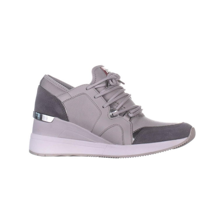 Womens MICHAEL Michael Kors Liv Fashion Trainer Sneakers Aluminum 7.5 US 37.5 EU