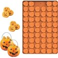 thumbnail image 1 of Moldes de silicona para Halloween, 58 cavidades, mini molde de silicona con forma de calabaza, apto para uso alimentario, para gomitas, galletas y dulces (1 calabaza), 1 of 5
