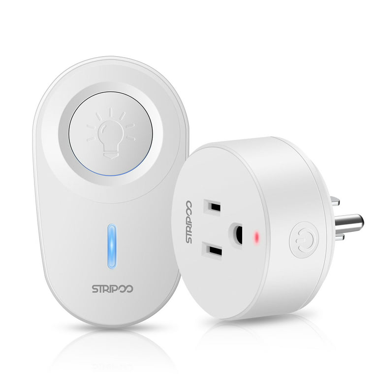 Stripoo Wireless Smart Remote Switch Outlet,Wall Mounted Electrical Power  Outlet Switch,Long Range Controller Outlet Kit