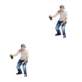 thumbnail image 1 of Wweixi 1/87 Diorama Graffiti Figure Characters Resin People Train Layout boy white 2Set, 1 of 6