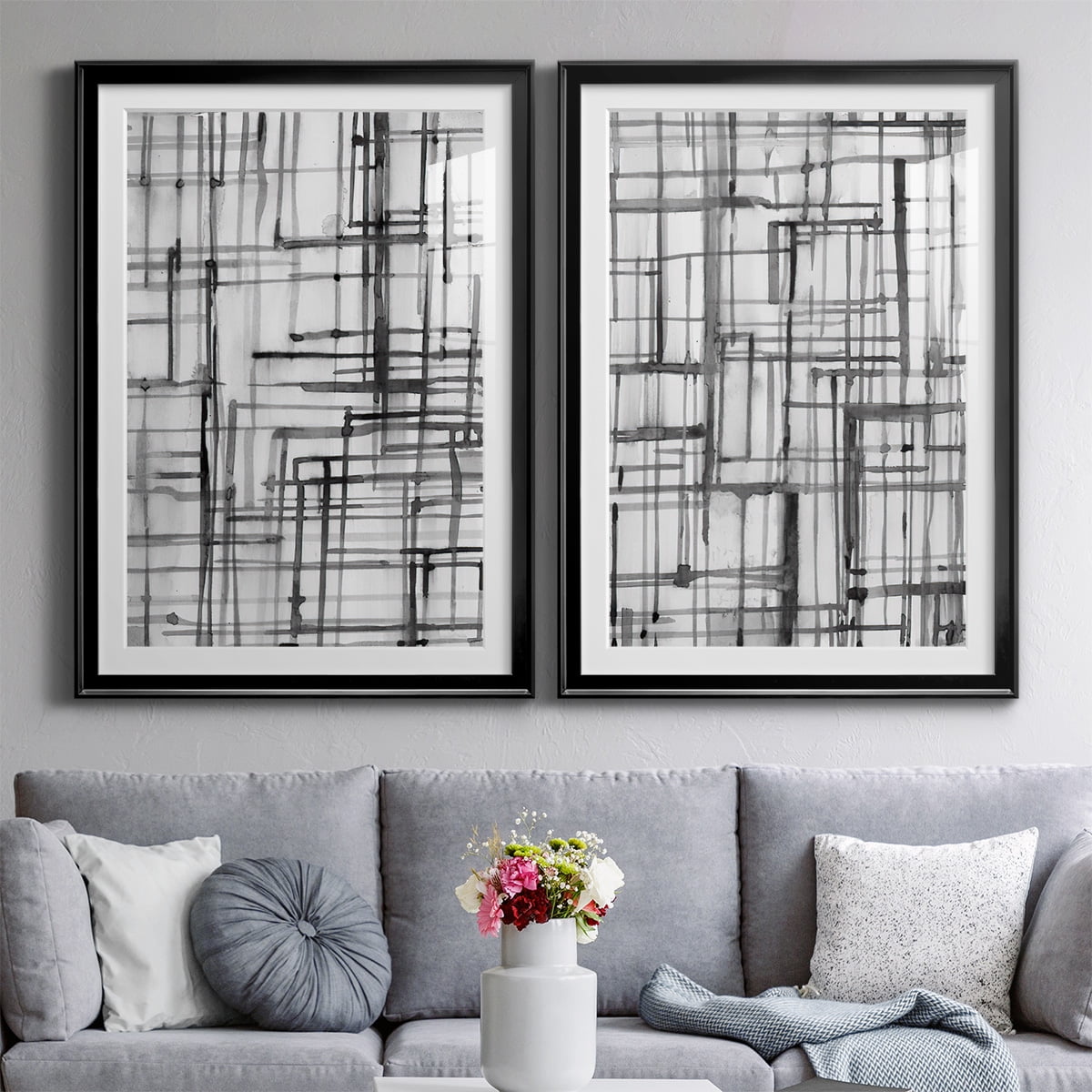 Wexford Home Line Meditation I Premium Framed Print, 26.5" x 36.5" - Ready to Hang, Black (Set of 2)