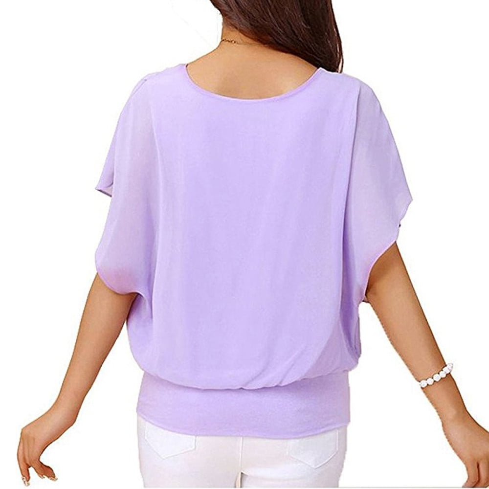 short sleeve batwing top