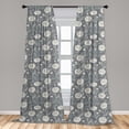 thumbnail image 5 of Ambesonne Floral Curtains, Daisy Petals Gardening, Pair of 28"x63", Grey Coconut Sage Green, 5 of 5