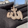 thumbnail image 2 of Dubss Iced Out Allah Pendant Necklace Real Gold Plated Hip Hop Jewelry Unique Charms 2022 Trend, 2 of 5