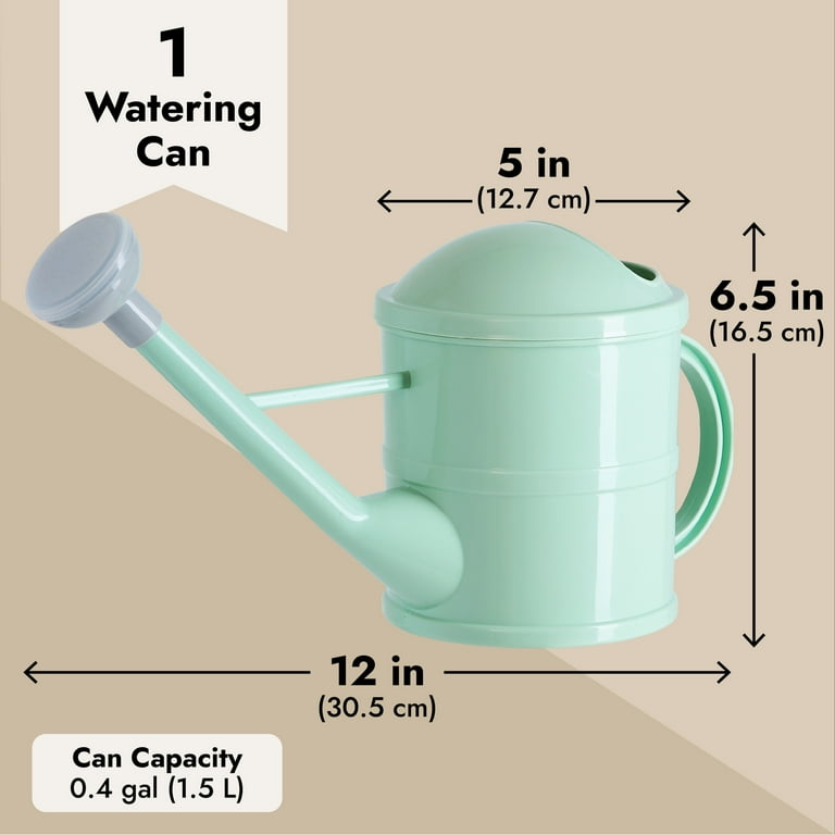 Farmlyn Creek Small Mint Green Plastic Watering Can with Long