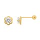 thumbnail image 1 of Broqueles Flor Circonia Oro De 14 K Joyería M De León Broqueles Flor, 1 of 3