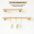 thumbnail image 2 of Shisuyan 1pc Simple Towel Rack Wooden Single Towel Bar No Punch Storage Rack Towel Hanger for Bathromm Kitchen Home (45CM), 2 of 8