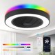 thumbnail image 1 of Ventilador de techo LEDIARY, luz de color remota sin aspas de 20 pulgadas, 1 of 7