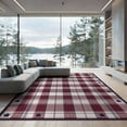 thumbnail image 2 of ODIKA Front Door Plaid Patriotic Gingham Stars Border Throw Checkered for Dining Room, Large Office, Lounge, Non-Slip Chair-Friendly, 2 of 7