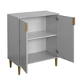 thumbnail image 4 of Fangsheng Storage Cabinet, Modern Accent Buffet Cabinet, Free Standing Sideboard Storage with 2 Door, Wood Sideboard for Bedroom, Living Room, Kitchen, Office or Hallway (Gray), 4 of 8