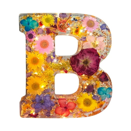 

Night Light Holiday Gifts Dried Flower Letters Night Light Floral Resin Night Light Pressed Flower Resin Letters with Led Light for Mother Wife Birthday Gift for Her Mother S Day Gifts