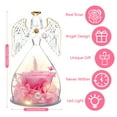 thumbnail image 2 of iMucci Valentines Day Gifts for Her, Pink Preserved Rose in Glass Angels Figurines with LED Light, Valentines Flowers Birthday Gifts for Women, Forever Rose Gift for Mom Wife Girlfriend Grandma, 2 of 7