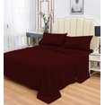 thumbnail image 4 of Prime Series Rayon Made from Bamboo Sheet Set - Wrinkle Free -Softer than Cotton- Deep Pockets - 4 Piece - 1 Fitted Sheet, 1 Flat, 2 Pillowcases Queen, Burgundy, 4 of 4
