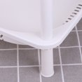 thumbnail image 5 of Nvzi Estantes de almacenamiento de plástico de 3 niveles, cesta de plástico, estante de esquina, organizador, soporte de escritorio, estantes de baño para el hogar, cocina, blanco, 5 of 5