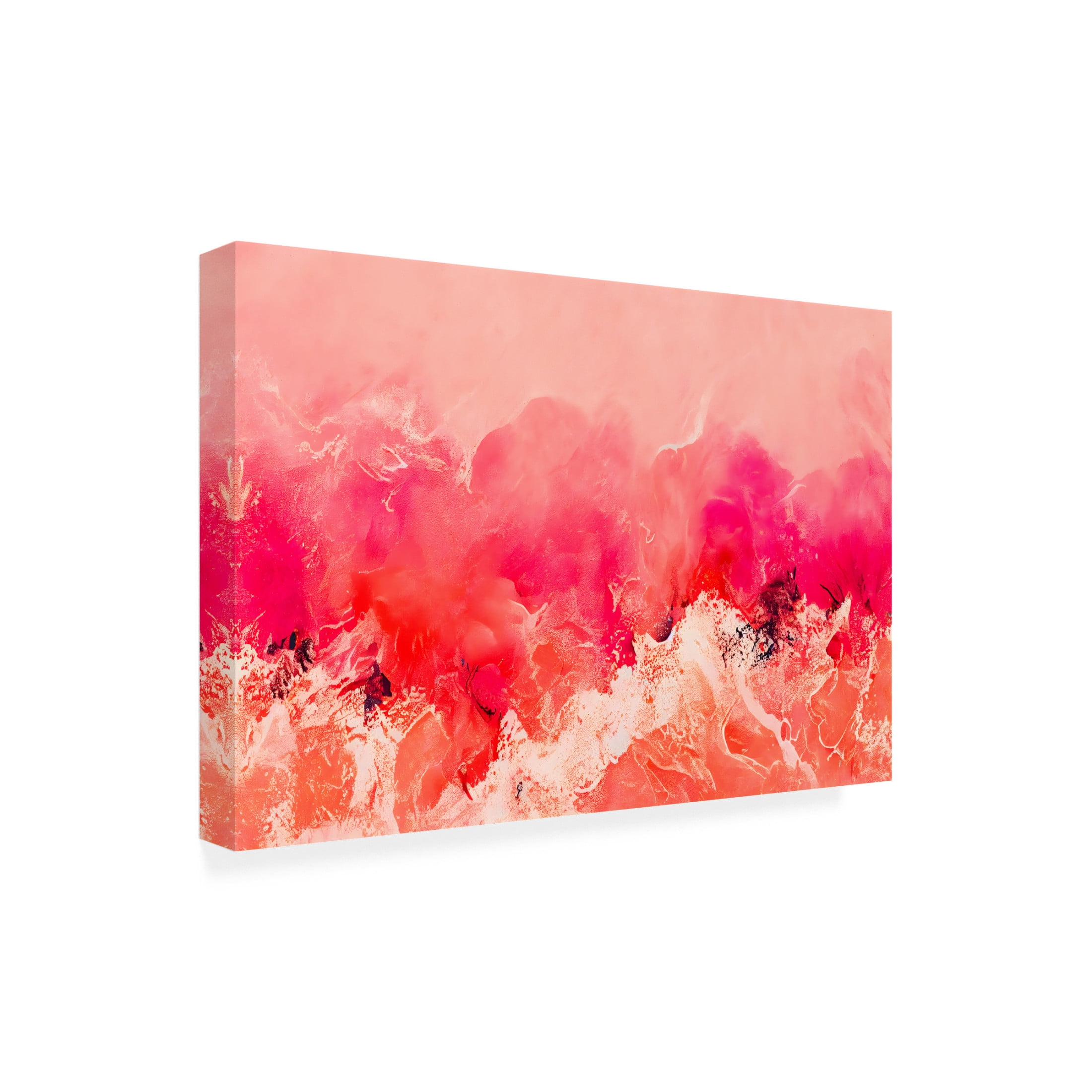 Canvas Wall Art - Treechild 'Pink Wave' Wall Art for Living Room, Bedroom, or Office D?cor by Trademark Fine Art - 32 x 22 Inches