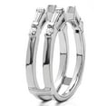 thumbnail image 2 of TwoBirch 0.46 Ct. Baguette and Round Solitaire Enhancer in Sterling Silver with Cubic Zirconia (Size 4 to 13 ), 2 of 5