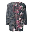 thumbnail image 4 of Enjoytime Women's 3/4 Sleeve Blouses Vintage Floral Print Shirt Casual Crewneck Pullover Tunic Tops Womens Clothing, 4 of 4