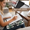 thumbnail image 5 of Haosy Accordion File Organizer Zipper Binder 500 Sheet 6-Tab Expanding File Folder Multi-Pocket 1.2 Inch 3 Ring Cute Panda with Lotus Flower, 5 of 7