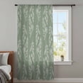 thumbnail image 3 of Dark Green Botanical Sheer Curtains 63 Inches Long, Pastoral Elegant Spring Floral Light Filering Curtains, Breathable Simi Curtain Privacy Drapes for Living Room Bedroom Lightweight Window Treatment, 3 of 9