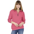 thumbnail image 2 of Charles River Apparel 9359 Crosswind Quarter Zip Sweatshirt-Preppy Pink-L, 2 of 4