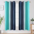 thumbnail image 2 of Cortinas Estelar Textiler Ombre Azul Marino Turquesa 107x183 cm, 2 of 9