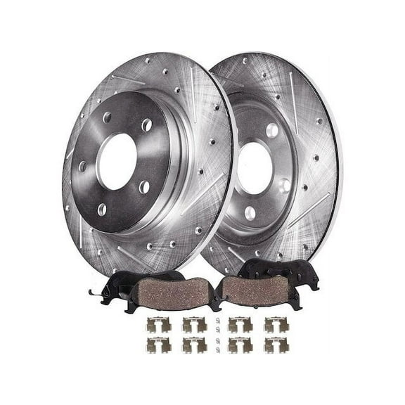 Rear Brake Pad and Rotor Kit - Compatible with 2006 - 2018 Toyota RAV4 2007 2008 2009 2010 2011 2012 2013 2014 2015 2016 2017