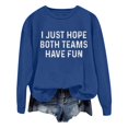 thumbnail image 1 of WEAIXIMIUNG Chandails en Molleton Col Rond Femmes Graphique Plage Noël Oversize Femmes Manches Longues Chandails en Molleton Col Rond Imprimé Lettre Léger Ample Chandails en Molleton Blouse Top, 1 of 5