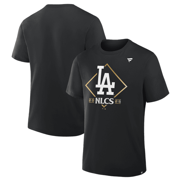 Men's Fanatics Black Los Angeles Dodgers 2025 National League Division Series Champions Locker Room T-Shirt