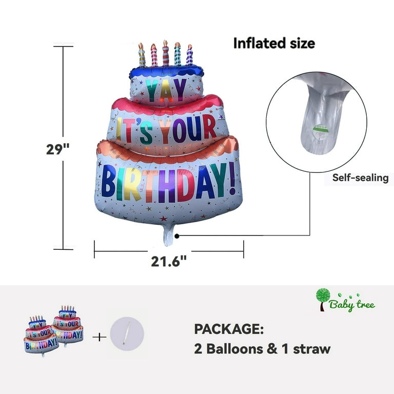 Happy Birthday Balloon Big 39 Foil Inflated Mylar Balloons Large  Self-inflating Happy Bday Delivery Ballon Party Decoration Inflatable  Ballons