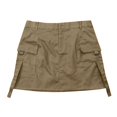 thumbnail image 3 of WEAIXIMIUNG Trendy 2024 Women Skirts Knee Length Cotton Low Waist Cargo Skirt Women Button Mini Cargo Skirt With Pocket A Line Skirt Khaki XL, 3 of 5