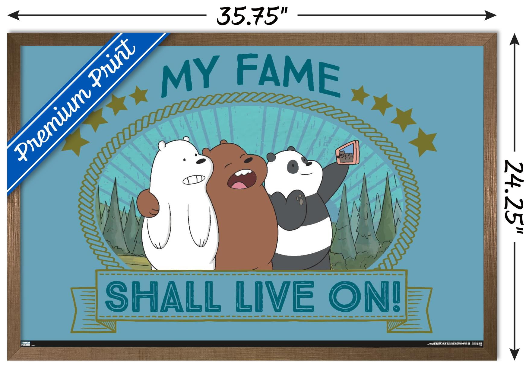 We Bare Bears - Fame Wall Poster, 22.375" x 34", Framed
